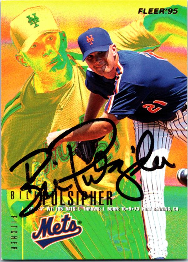 780979 Bill Pulsipher Autographed Baseball Card -   York Mets 1995 Fleer No.379