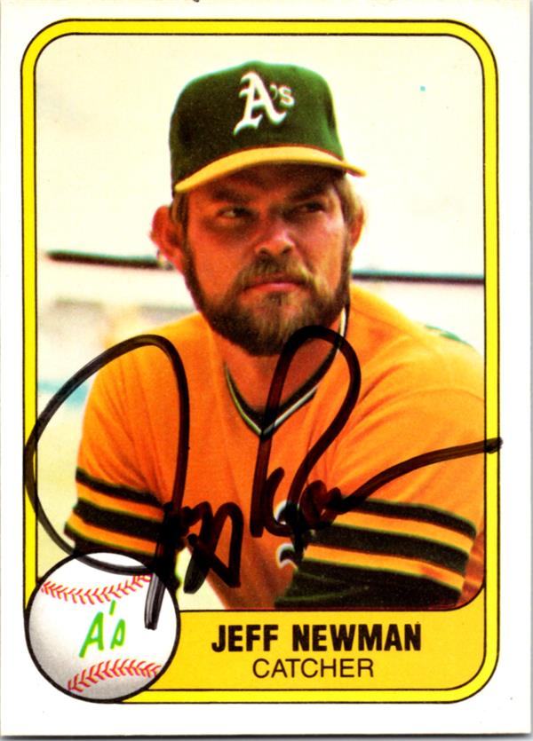 781099 Jeff Man Signed Baseball Card - Oakland Athletics 1981 Fleer No.577