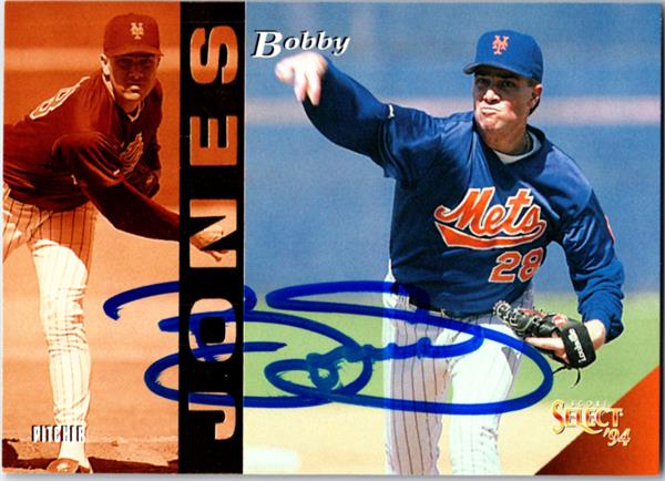 781338 Bobby Jones Autographed Baseball Card -   York Mets 1994 Pinnacle Select No.167