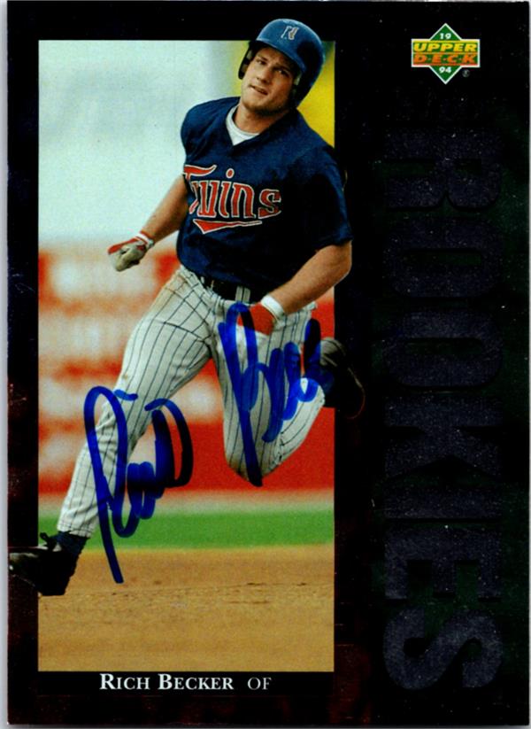 781481 Rich Becker Autographed Baseball Card -   York Mets 1994 Upper Deck Star Rookies No.4