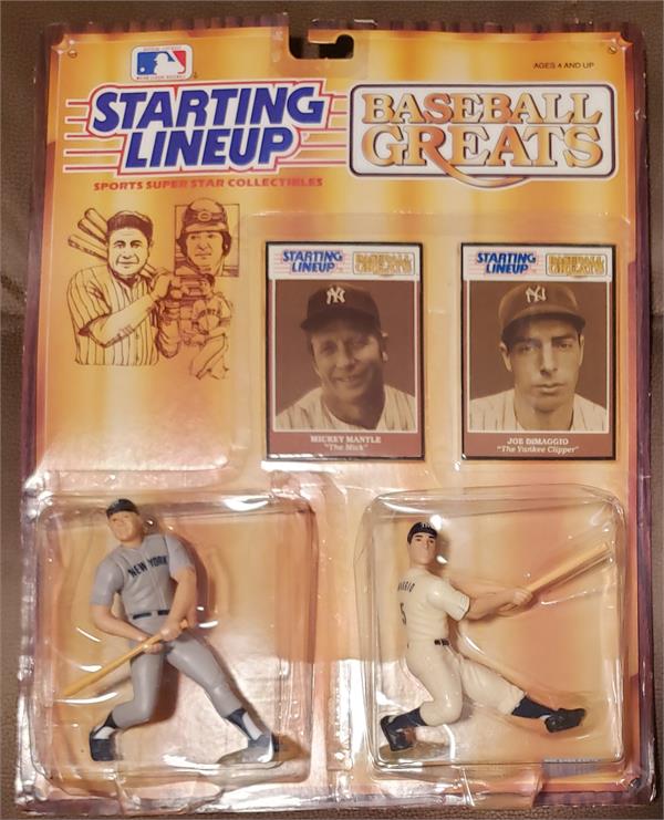 Picture of Autograph Warehouse 726333 Joe Dimaggio Mickey Mantle Starting Lineup Baseball Greats Figures - Sealed in Original Box   York Yankees