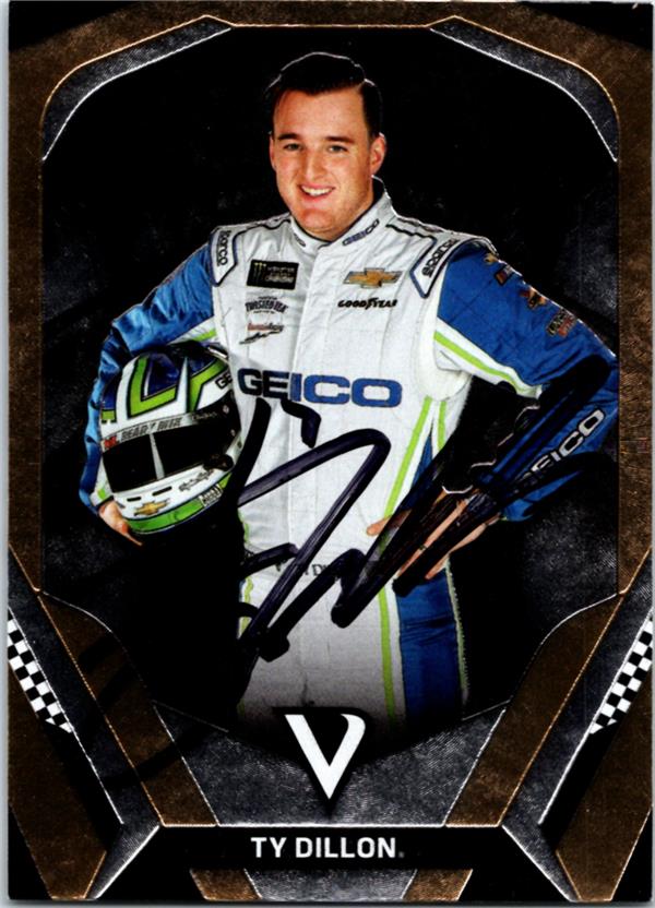 736702 Ty Dillon Autographed Trading Card - Nascar, Auto Racing, SC 2018 Panini Victory Lane No.9
