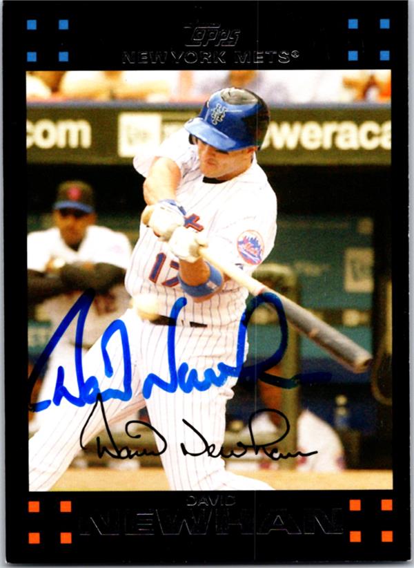 737001 David Han Autographed Baseball Card -   York Mets 2007 Topps No.Uh108