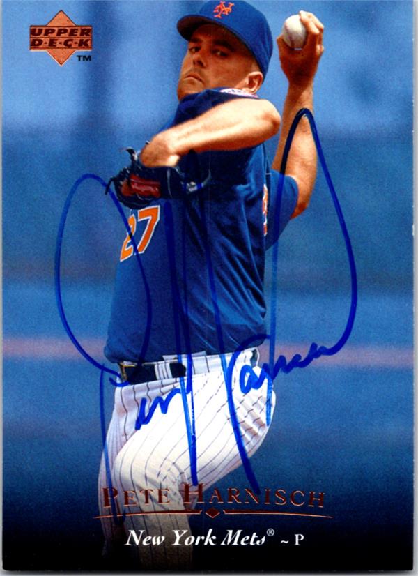 737023 Pete Harnisch Autographed Baseball Card -   York Mets 1995 Upper Deck No.361