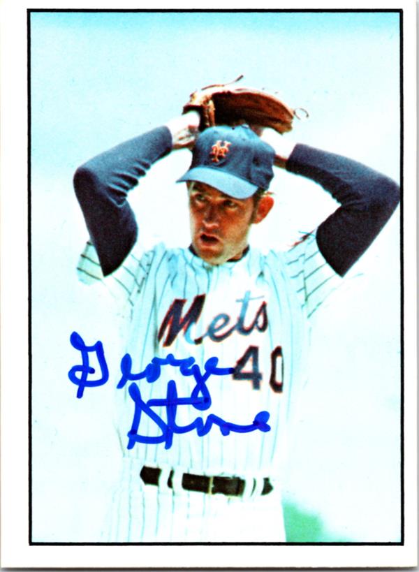 737084 George Stone Autographed Baseball Card -   York Mets 1975 SSPC No.13