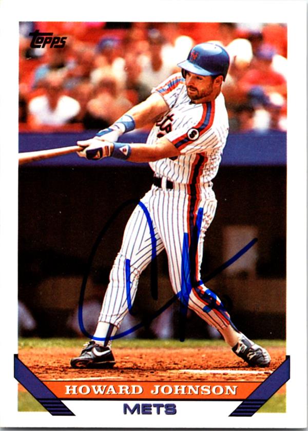 737116 Howard Johnson Autographed Baseball Card -   York Mets 1993 Topps No.106