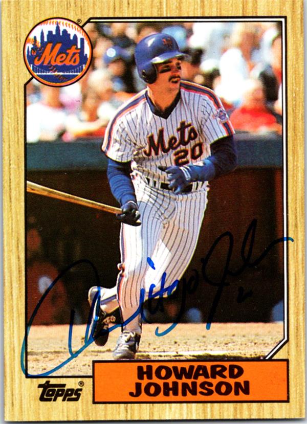 737139 Howard Johnson Autographed Baseball Card -   York Mets 1987 Topps No.267