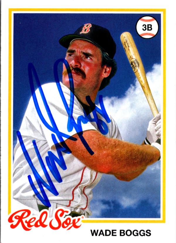 794443 Wade Boggs Autographed Baseball Card - Boston Red Sox 2022 Topps Archives No.179