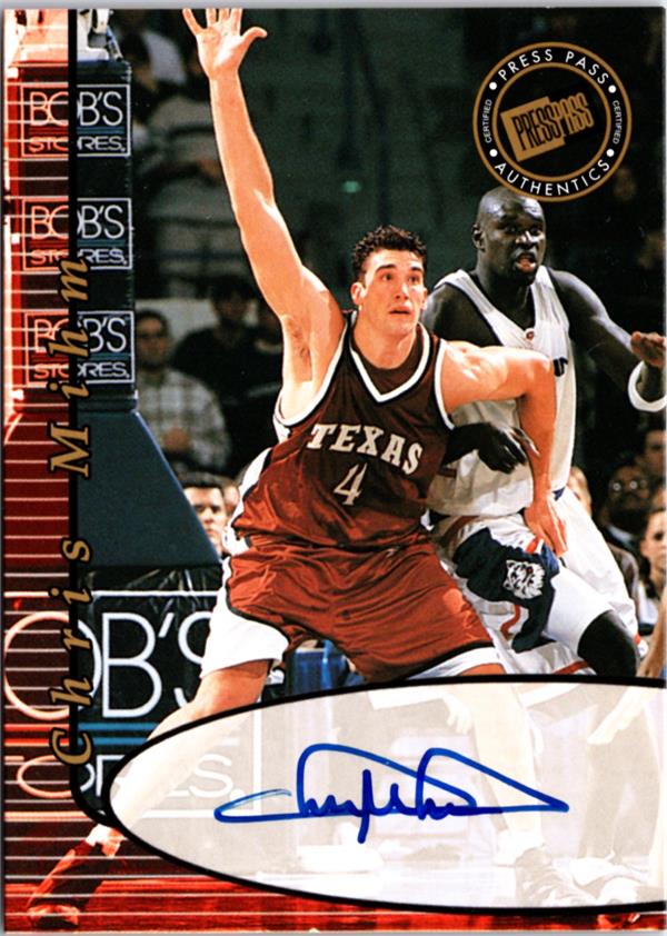 794518 Chris Mihm Autographed Basketball Card - Texas Longhorns 2000 Press Pass Rookie No.4