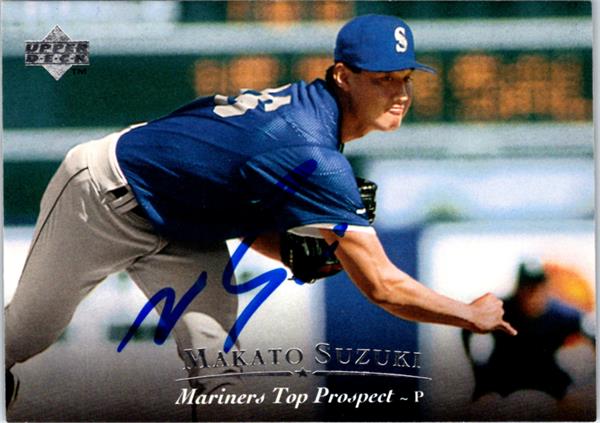 795165 Mac Suzuki Autographed Baseball Card - Seattle Mariners 1994 Upper Deck Prospect Rookie No.84
