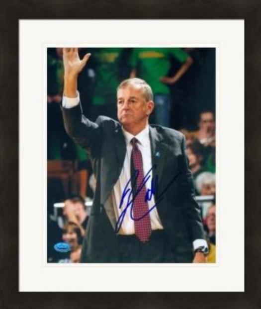 Picture of Autograph Warehouse 312743 Jim Calhoun Autographed 8 x 10 in. Photo - University of Connecticut Huskies Basketball 2004 NCAA Championship Image No.12 Matted & Framed