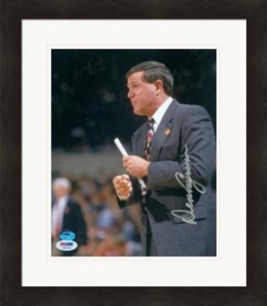 Picture of Autograph Warehouse 312734 Denny Crum Autographed 8 x 10 in. Photo - Louisville Cardinals Coach PSA No.2 Matted & Framed