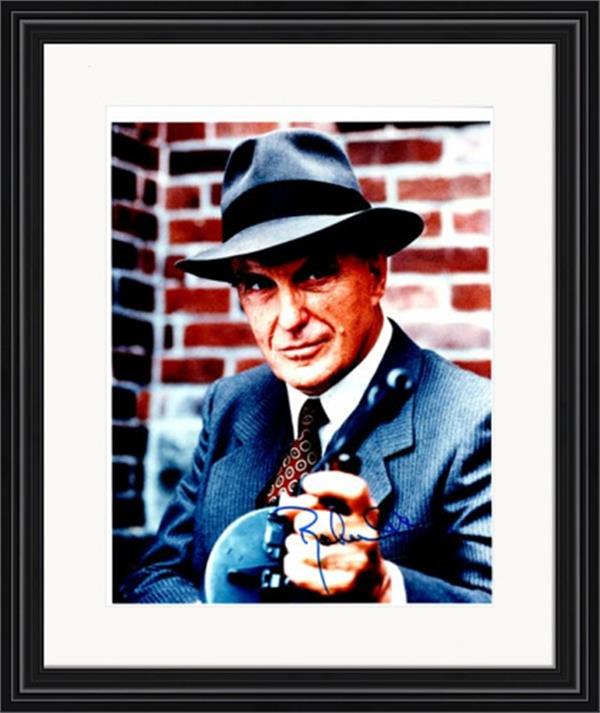 737898 Robert Stack Autographed 8 x 10 in. Photo - Untouchables Eliot Ness No.4 Matted & Framed