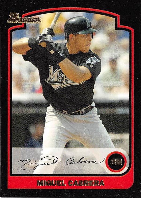737900 Miguel Cabrera Baseball Card -Rookie 2003 Bowman Draft No.BDP3 - Marlins