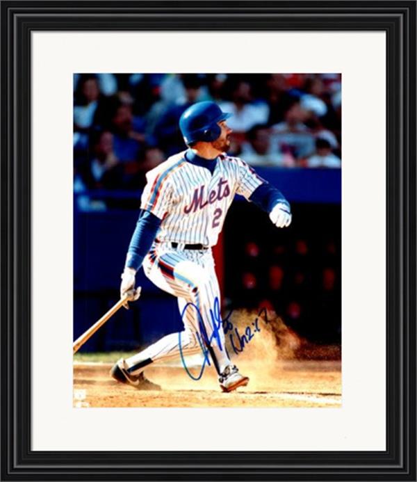 738030 Howard Johnson Autographed 8 x 10 in. Photo -   York Mets No.6 Matted & Framed