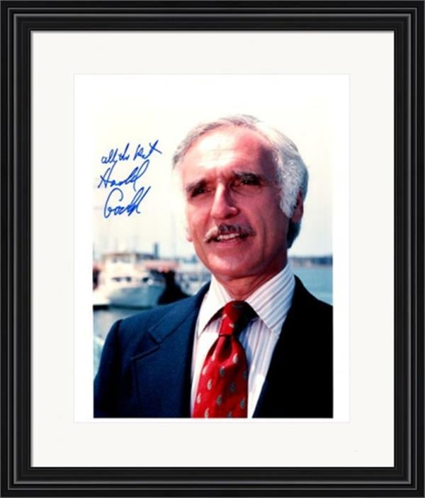 737879 Harold Gould Autographed 8 x 10 in. Photo - Actor, Rhoda, Golden Girls No.1 Matted & Framed