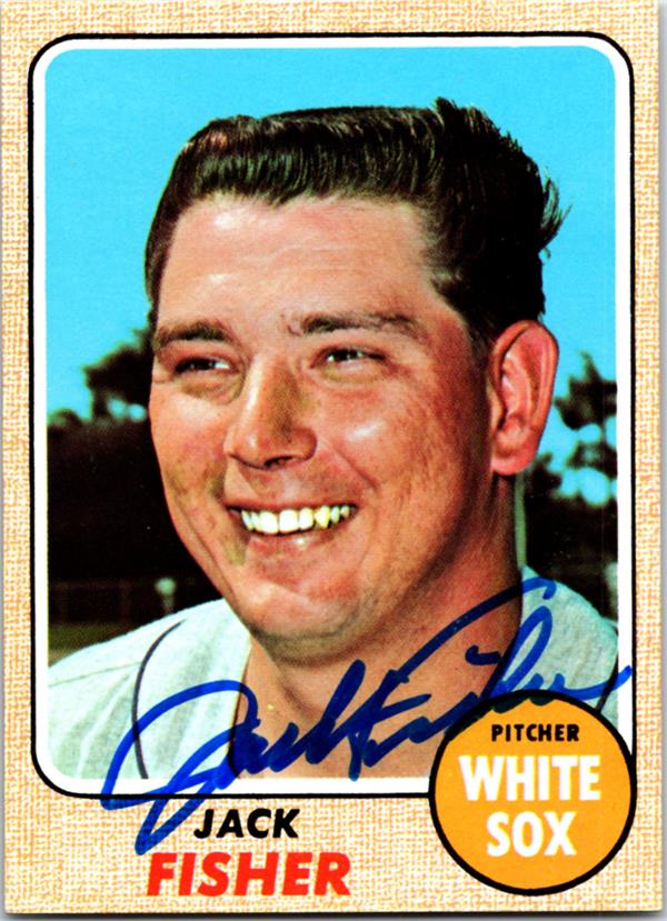 780477 Jack Fisher Autographed Baseball Card - Chicago White Sox 1968 Topps No.444