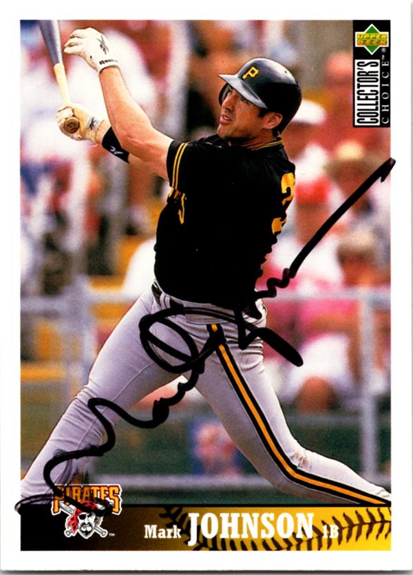 780485 Mark Johnson Autographed Baseball Card - Pittsburgh Pirates 1997 Upper Deck No.423