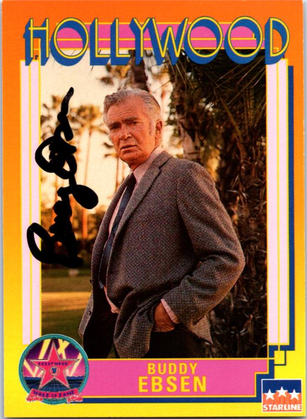 780109 Buddy Ebsen Autographed Trading Card - Beverly Hill Billys Barnaby Jones 1991 Hollywood Walk of Fame No.57