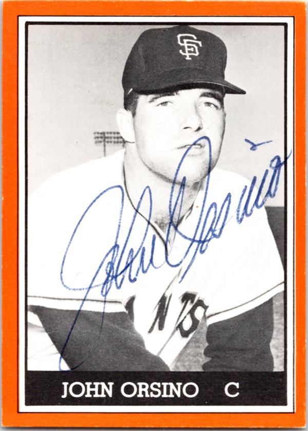 768831 John Orsino Autographed Baseball Card - 1962 San Francisco Giants 1981 TCMA No.19