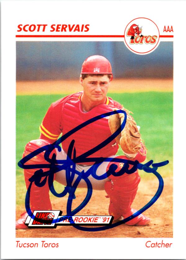 794039 Scott Servais Autographed Baseball Card - Tucson Toros 1991 Impel Pre Rookie No.618
