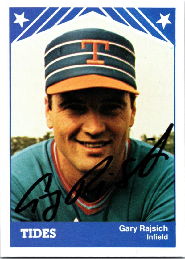 794145 Gary Rajsich Autographed Baseball Card - Tidewater Tides 1983 TCMA No.8