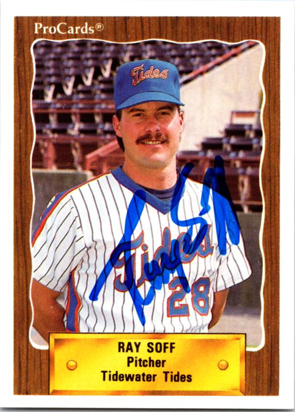 794155 Ray Soff Autographed Baseball Card - Tidewater Tides 1990 Procards No.544