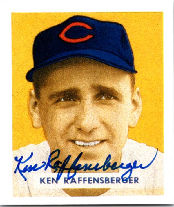 782911 Ken Raffensberger Autographed Baseball Card - Cincinnati Reds 1988 CCC 1949 Reprint No.176