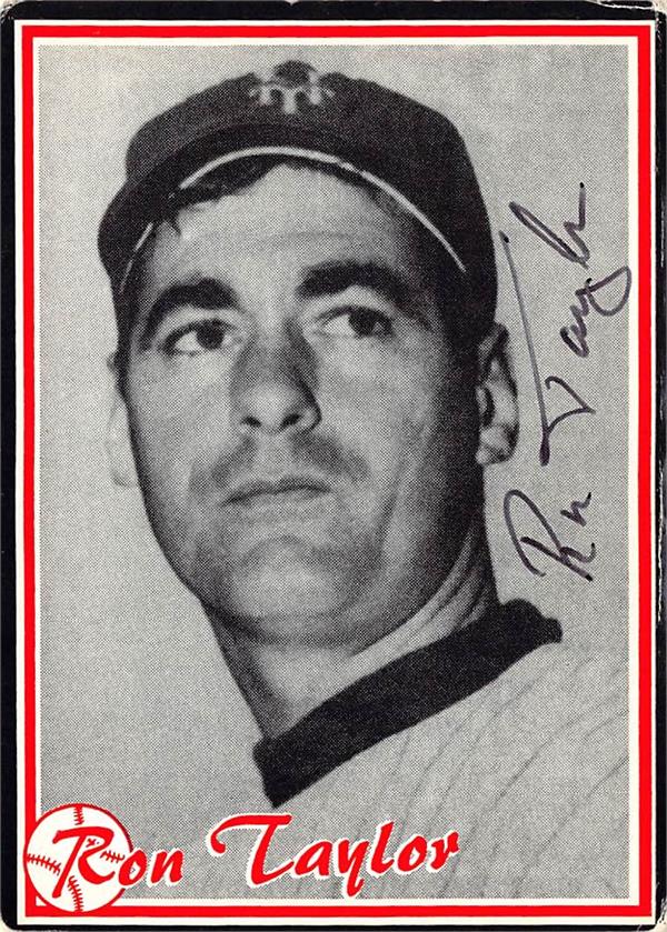 782917 Ron Taylor Autographed Baseball Card -   York Mets LC 1990S Label No.RT
