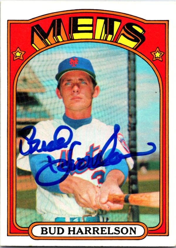 768931 Bud Harrelson Autographed Baseball Card -   York Mets 1972 Topps No.53