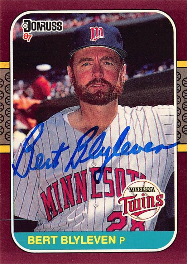 794243 Bert Blyleven Autographed Baseball Card - Minnesota Twins 1987 Donruss Opening Day No.226
