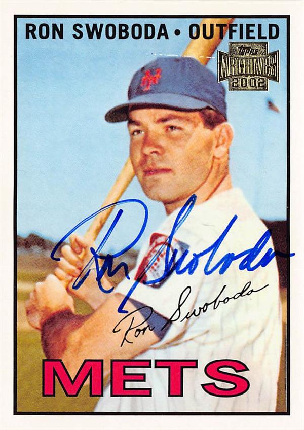 783473 Ron Swoboda Autographed Baseball Card -   York Mets 2002 Topps Archives No.167 264 1968 Style