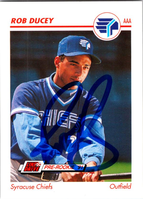 782592 Rob Ducey Autographed Baseball Card - Syracuse Chiefs 19901 Impel Pre Rookie No.502