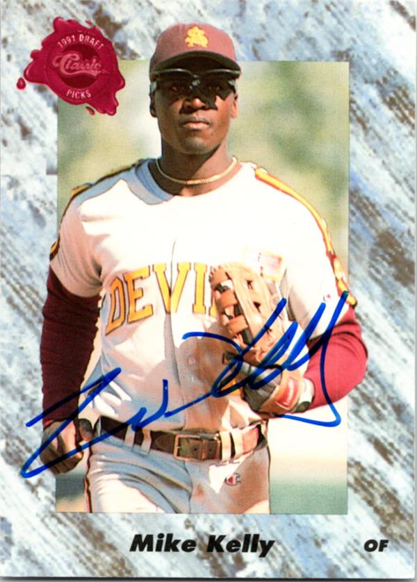 782595 Mike Kelly Autographed Baseball Card - Arizona State Sun Devils 1991 Classic Draft Rookie No.52