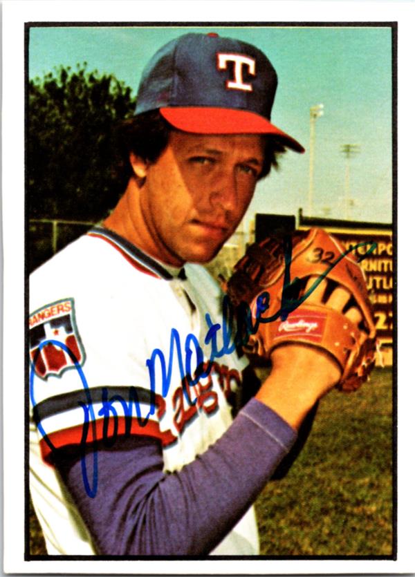 782661 Jon Matlack Autographed Baseball Card - Texas Rangers, SC 1978 SSPC No.99