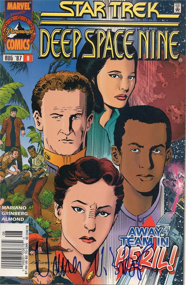 737847 Nana Visitor Autographed Star Trek Deep Space Nine Comic Book - August 1997 No.8