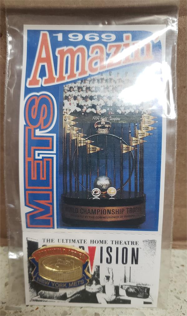 Picture of Autograph Warehouse 737871 1969   York Mets Replica Press Pin - SGA Shea Stadium