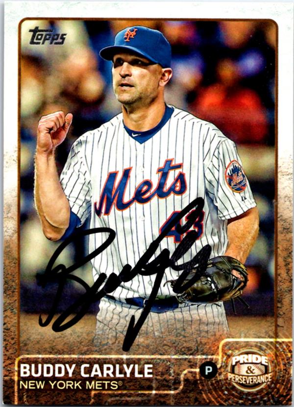 781648 Buddy Carlyle Autographed Baseball Card -   York Mets 2015 Topps Update No.Pp1