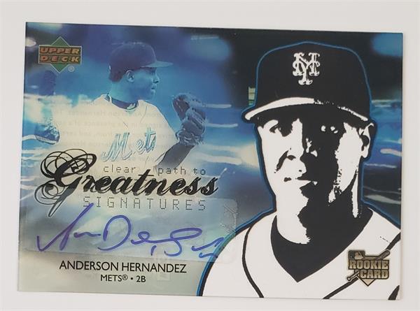 782012 Anderson Hernandez Autographed Baseball Card -   York Mets 2006 Upper Deck Rookie Clear Path to Greatness No.77