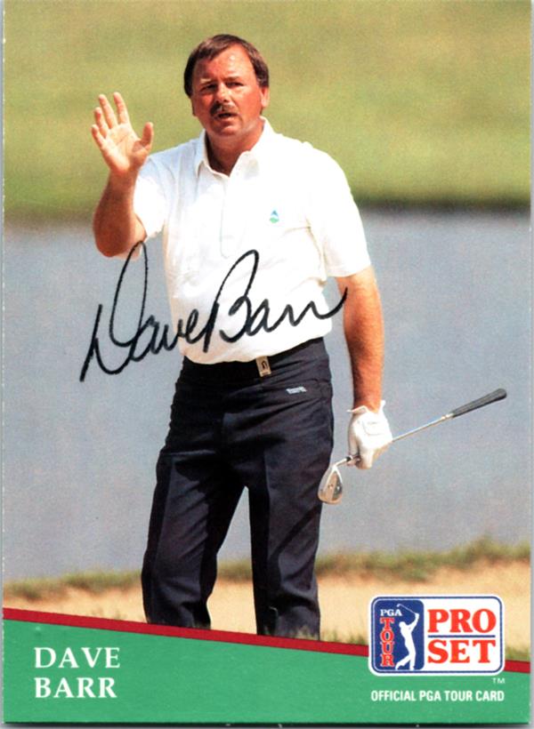 782262 Dave Barr Autographed Golf Card - Oral Roberts 1991 Pro Set No.154