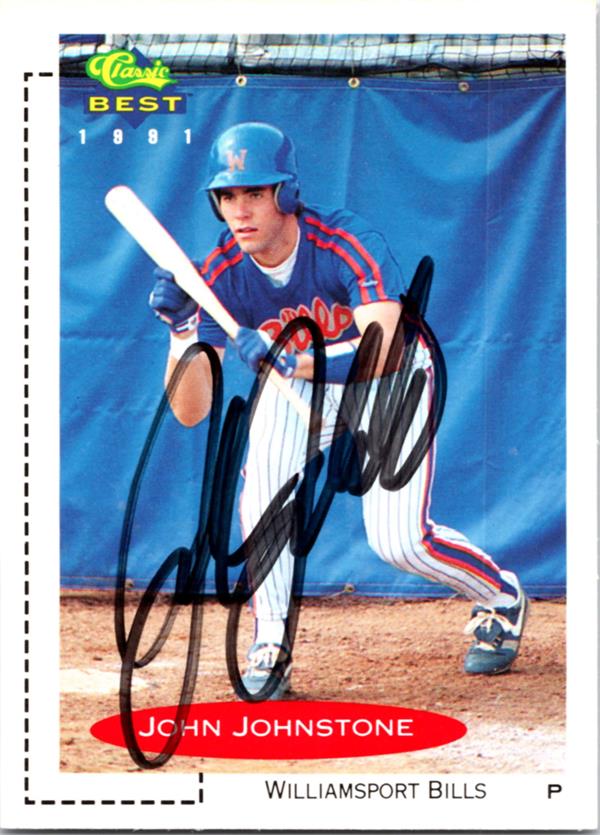 782603 John Johnstone Autographed Baseball Card - Williamsport Bills 1991 Classic Best Rookie No.64