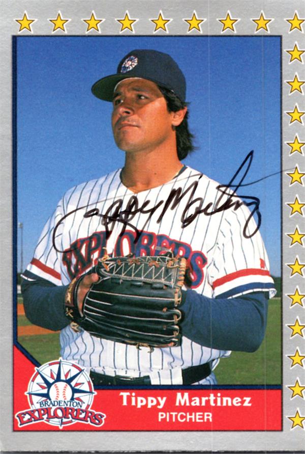 782683 Tippy Martinez Autographed Baseball Card - Bradenton Explorers 1990 Pacific Senior League No.144