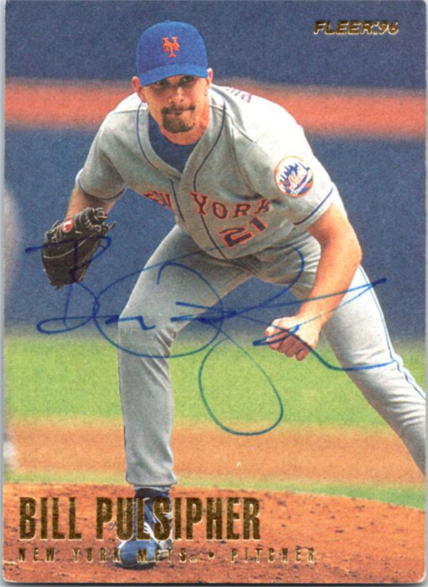 782684 Bill Pulsipher Autographed Baseball Card -   York Mets, LC 1996 Fleer No.487