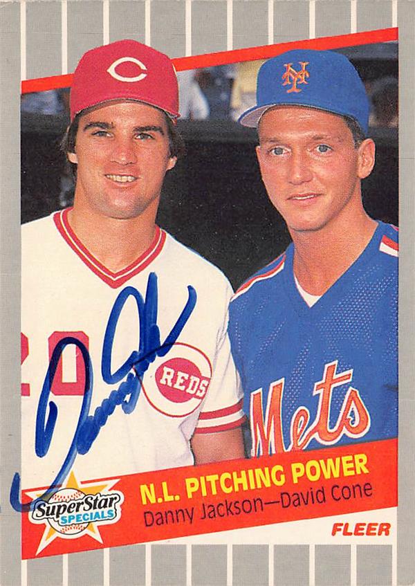782712 Danny Jackson Autographed Baseball Card - Cincinnati Reds 1989 Fleer No.636