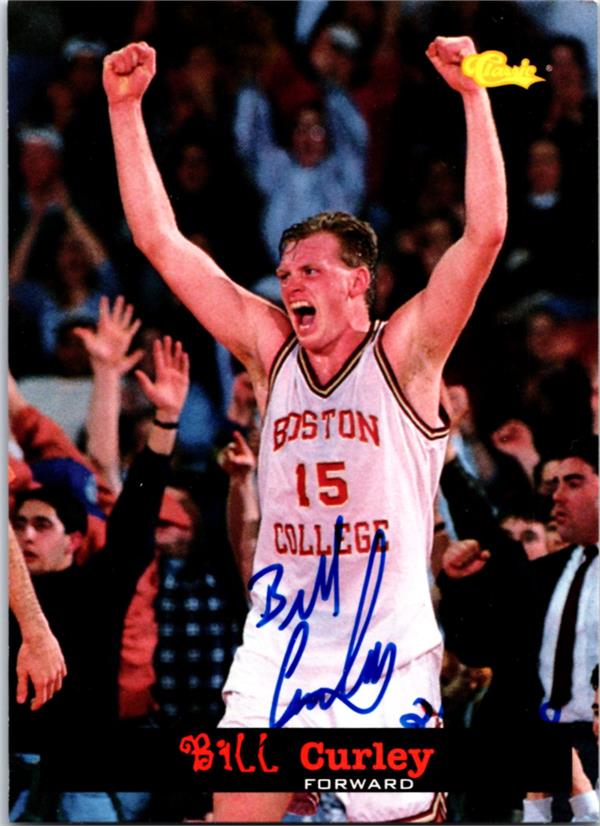 783071 Bill Curley Autographed Basketball Card - Boston College Eagles 1994 Classic Rookie No.89