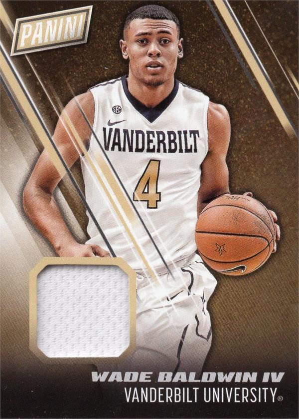 737463 Wade Baldwin Iv Player Worn Jersey Patch Basketball Card - Vanderbilt Commodores 2017 Panini Day No.22