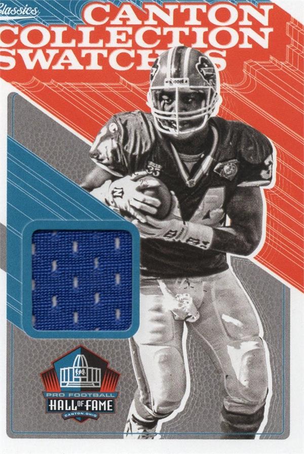737612 Thurman Thomas Player Worn Jersey Patch Football Card - Buffalo Bills, Hall of Famer 2018 Panini Classics Canton No.16