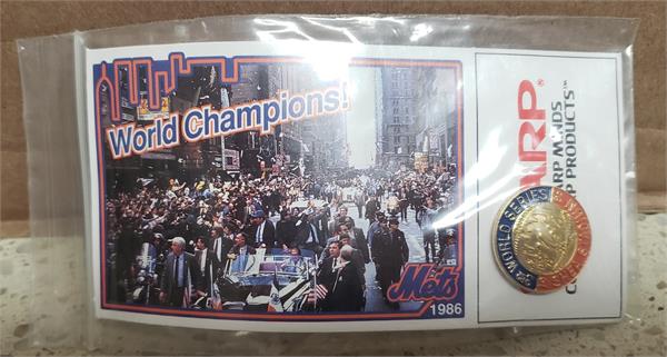 Picture of Autograph Warehouse 737872 1986   York Mets Replica Press Pin - SGA Shea Stadium
