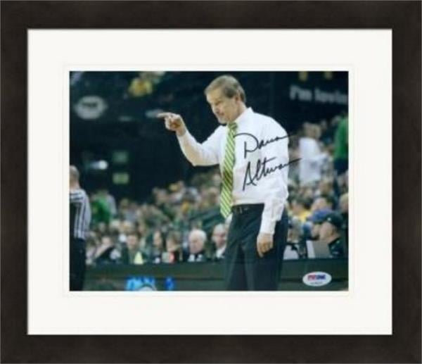 Picture of Autograph Warehouse 312730 Dana Altman Autographed 8 x 10 in. Photo - Oregon Ducks Basketball Coach PSA Matted & Framed
