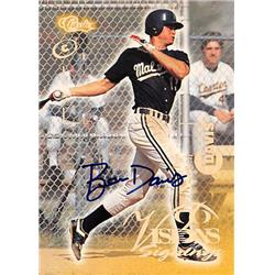 249436 Ben Davis Autographed Baseball Card - San Diego Padres 1996 Classic Visions